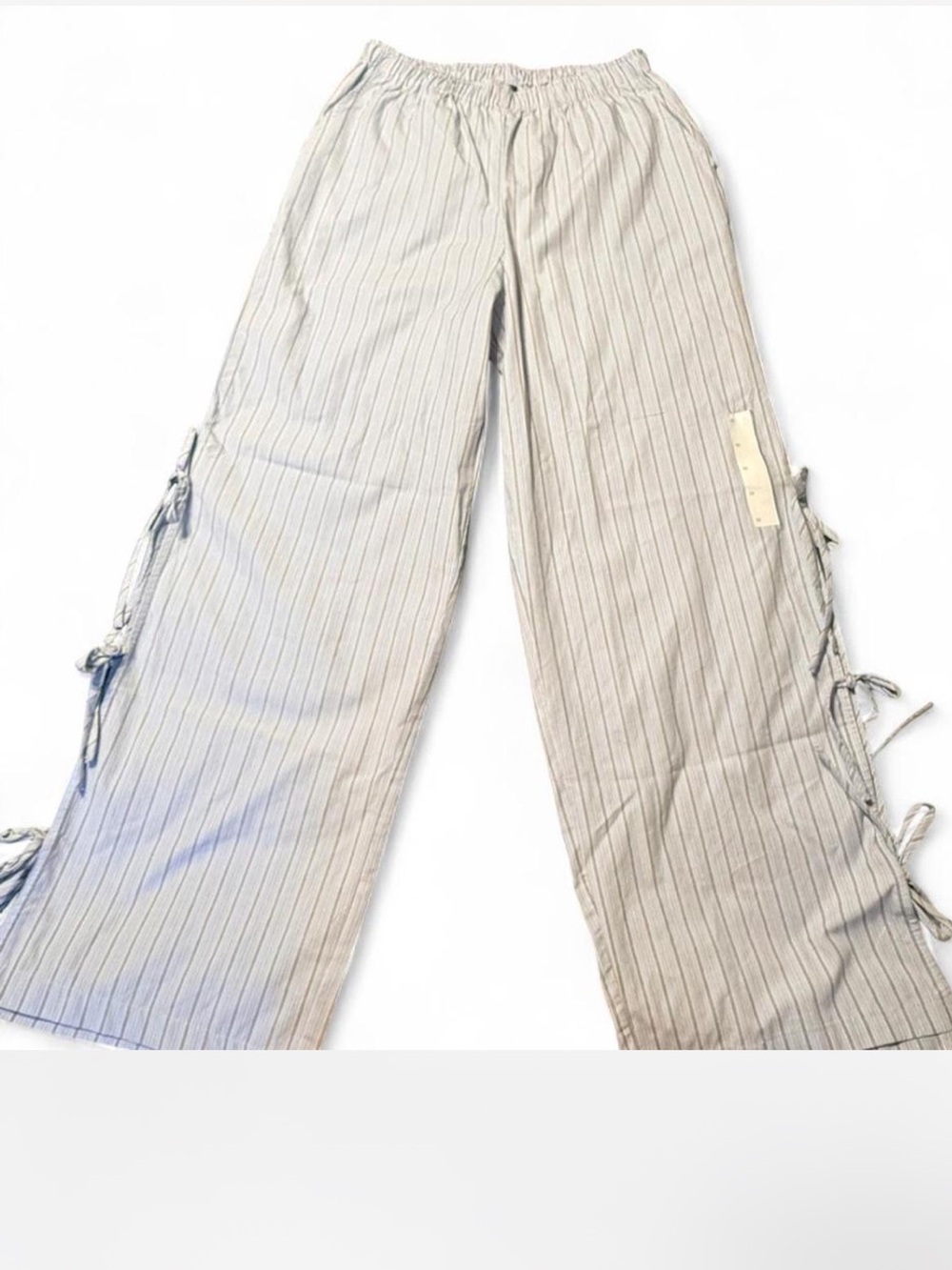 wild fable Beige Pinstripe Wide Leg Pants